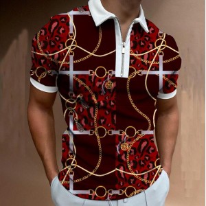 Original pattern art design short sleeve polo shirt