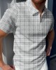 Houndstooth print polo shirt