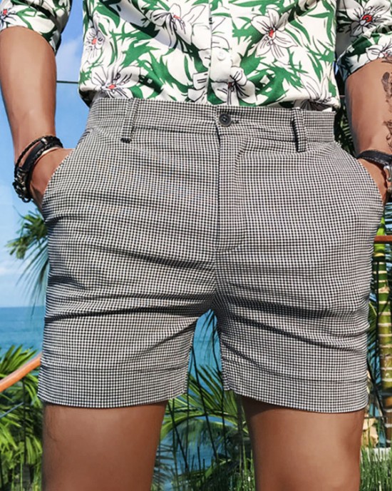 Casual shorts, 3/4 ultra short suit pants HF2415-04-02