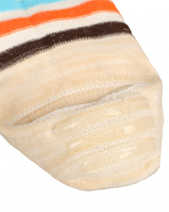 Men Combed Cotton Athletic Socks with Silicone Slip Outdoor Stripe Deodorization Ankle Sock